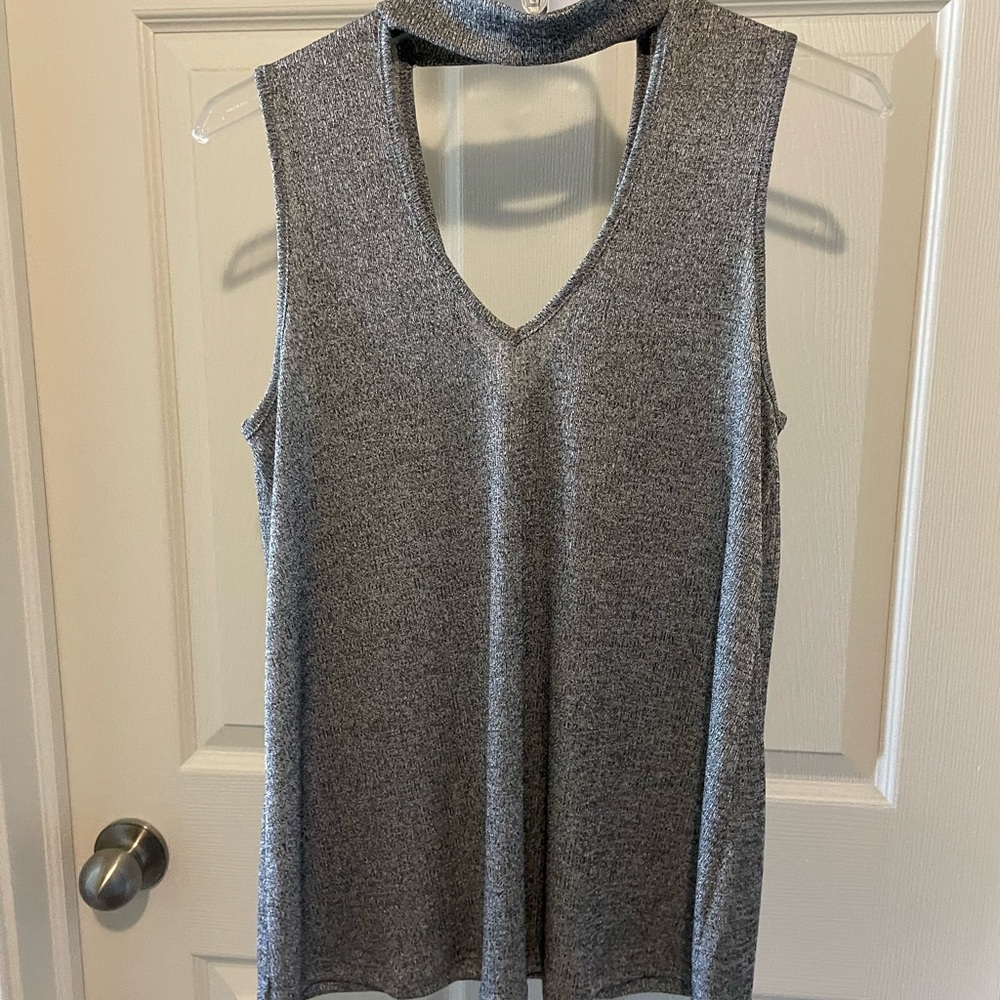 Bar III. Women’s Metallic Silver Top. Size L